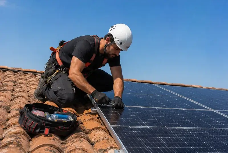 Maintenance et monitoring de panneaux solaires à Laveyron