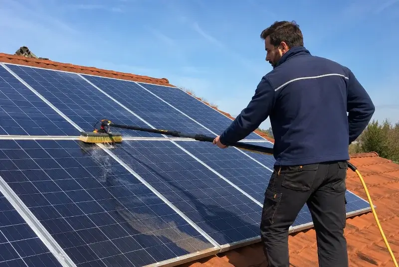 Nettoyage et entretien de panneaux solaires à Laveyron